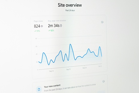 dashboard mit website verkehr